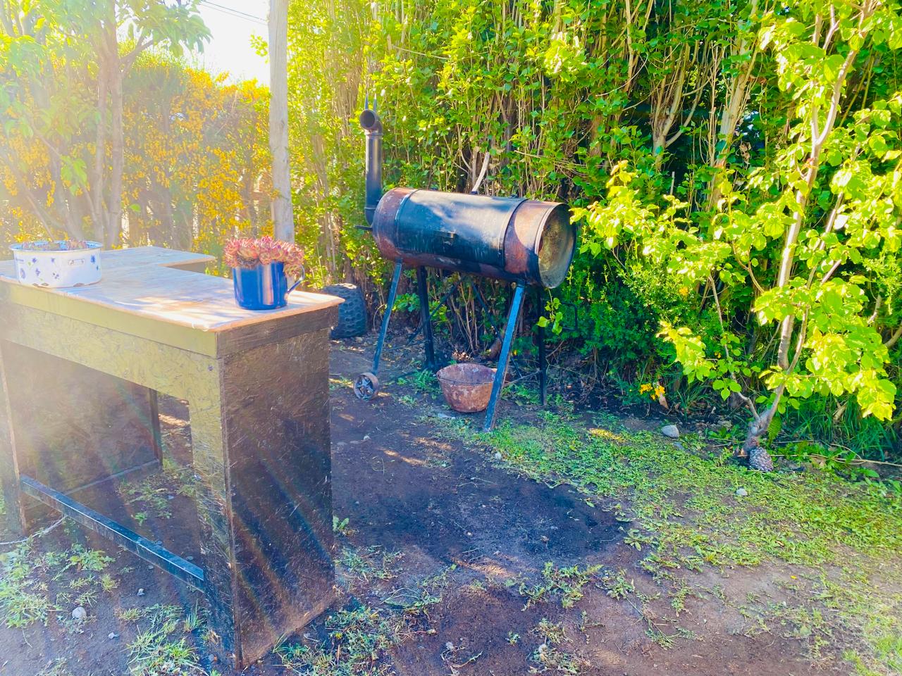 Deck con asador